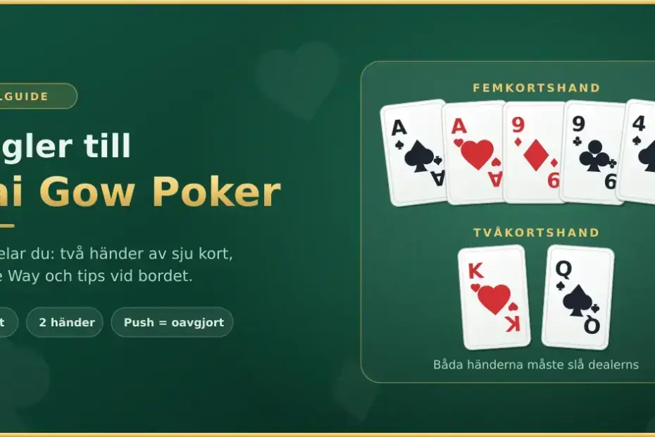 Regler till Pai Gow Poker - så spelar du